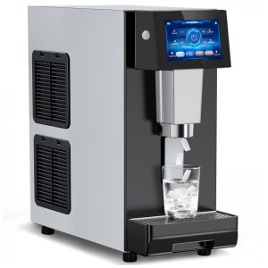 Máquina de Gelo em Pedaços Commercial Nugget Hothope 45 kg/24h 54 kg Armazenamento 3-em-1 com Dispenser de Gelo e Água Aço Inox IM-S2-T 110V