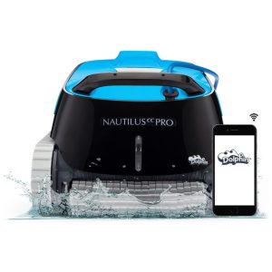 Robô Aspirador de Piscina com Cabo Controle por APP para Piscinas de 15 Metros 110V Dolphin Nautilus CC Pro Preto