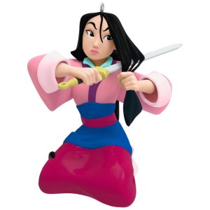 Enfeite de Natal Hallmark Keepsake Disney Princess Mulan Um Ato de Coragem Plástico 67x79x64 cm