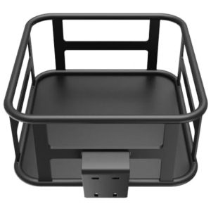 Cesto frontal para bicicleta elétrica Jasion preto aço carbono grande capacidade removível 10 kg