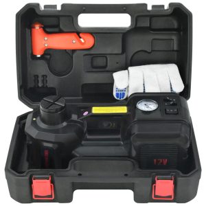 Macaco Elétrico Automotivo Hidráulico com Luz de LED Suporta até 5 Toneladas E HEELP TT01 Preto