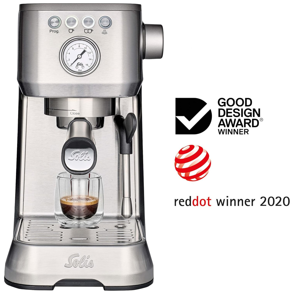 Cafeteira Elétrica Expresso Programável 2L 9Bar Aço Inoxidável SOLIS Prateado - Imagem 5