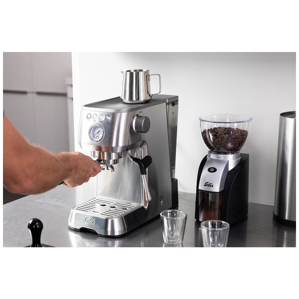 Cafeteira Elétrica Expresso Programável 2L 9Bar Aço Inoxidável SOLIS Prateado - Imagem 6