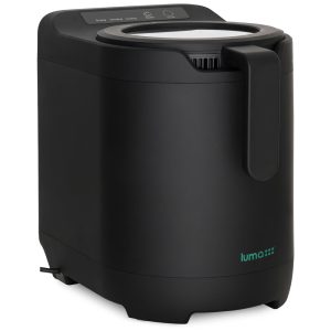 Composteira Elétrica de Cozinha 25L com Tampa Visual e Filtragem de Carvão Ativado sem Odores 110V Luma Comfort Preta
