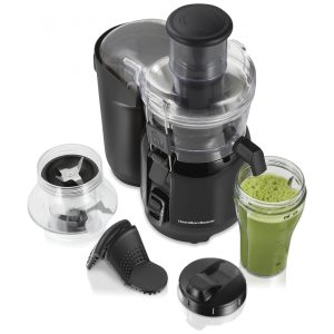 Centrífuga de Frutas e Liquidificador 2 em 1 Fácil de Limpar 800W 110V Hamilton Beach Preto