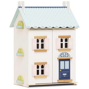 Casa de Bonecas de Madeira Blue Belle 3 Andares para Meninos e Meninas Le Toy Van.