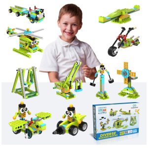 Kit de Montagem de Robô 370 Peças de Construção Educacional 100 Modelos STEM Crianças 6 Anos Presente Aniversário e NatalMakerzoid