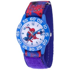 Relógio Analógico de Quartzo para Crianças de 5 até 15 Anos Marvel Spider Man Azul