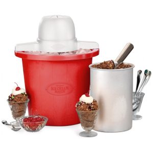 Máquina de Sorvete Elétrica Nostalgia Estilo Parlor Faça Sorvetes Cremosos Frozen Yogurt ou Gelato em Minutos Aparelho Divertido para Cozinha