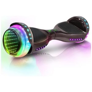 Hoverboard SIMATE Preto 65" com Bluetooth Luzes LED e Certificação UL2272 – Até 137 km/h Autonomia de 128 km