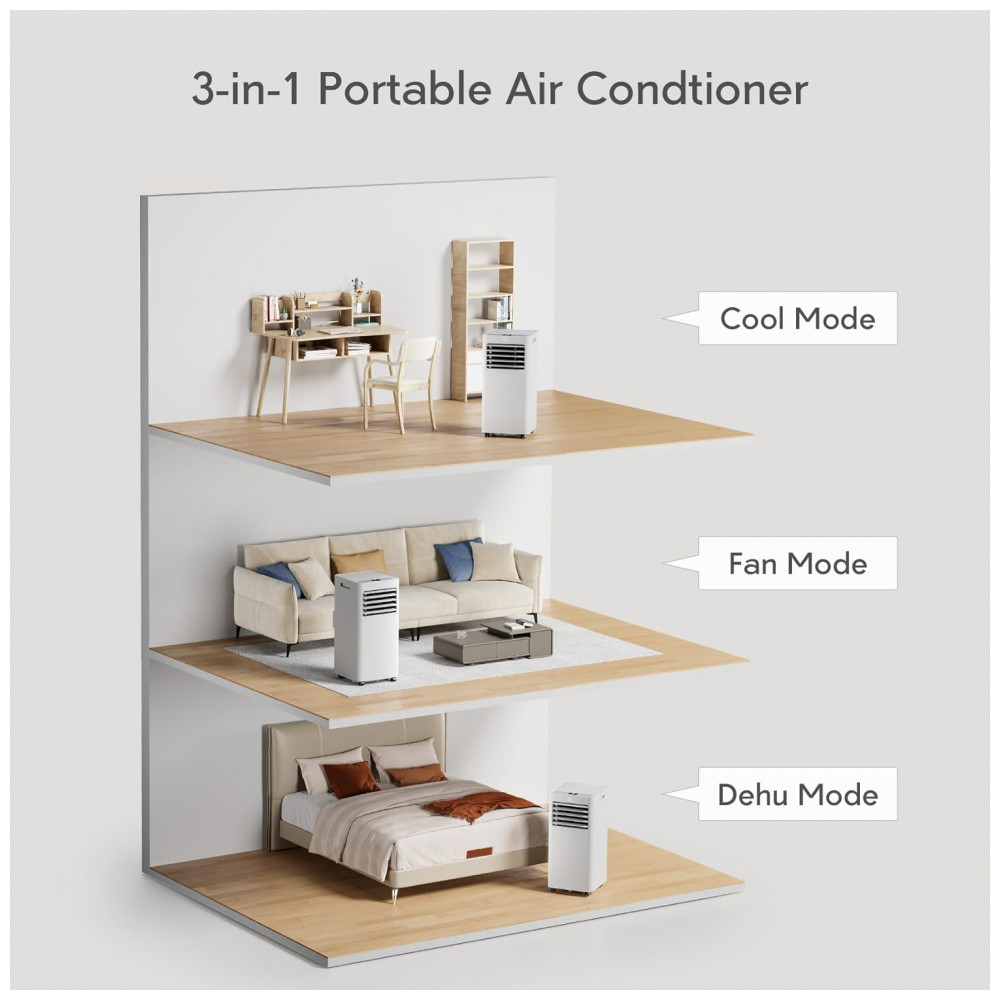 Ar-condicionado Portátil de 10.000 BTU com Controle Remoto Refresca até 418m² Unidade de Ar Condicionado PortátilPulemela - Imagem 3