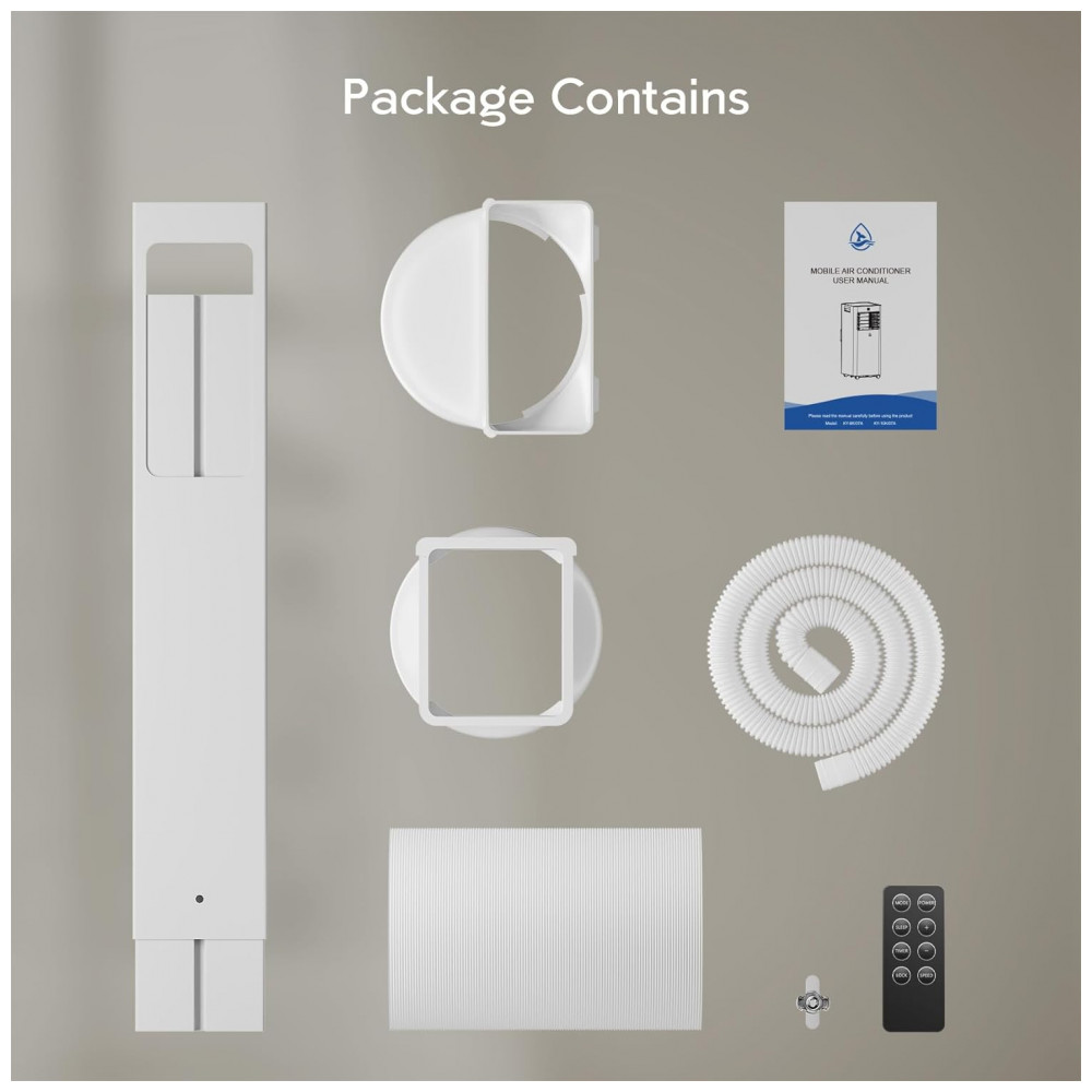 Ar-condicionado Portátil de 10.000 BTU com Controle Remoto Refresca até 418m² Unidade de Ar Condicionado PortátilPulemela - Imagem 6