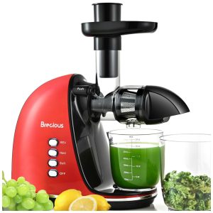 Centrifuga de Frutas com 2 Velocidades Motor Silencioso e Função Reversa 110V 150W BRECIOUS Vermelha