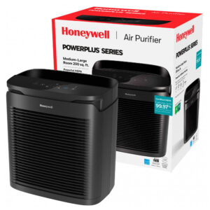 Purificador de Ar com Filtro HEPA para Salas Médias Grandes 110V Honeywell Preto