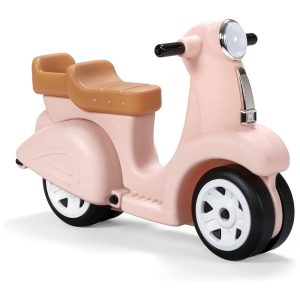 Moto Infantil Vintage de Empurrar Desenvolve Equilíbrio com 4 Rodas 15 a 4 Anos Step2 Rosa