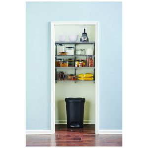 Kit Prateleiras para Organização de Armários 4 UN Rubbermaid Prata