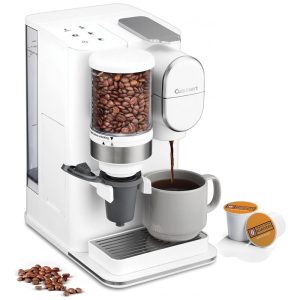 Máquina de Café Expresso de Dose Única Cuisinart DGB 2W Grind Brew 110V Branca