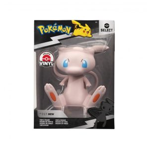 Figura Pokémon Mew Select Jazwares vinil rosa 10 cm para exposição