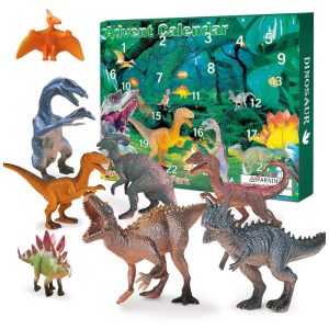 Calendário do advento de natal 2025 estatueta de dinossauro realistaMyouth