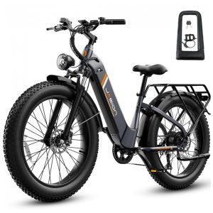 Bicicleta elétrica Jasion Thunder preto cinza pneus 26x4 motor 750W nominal 1800W pico bateria 48V 18Ah 864Wh quadro aço carbono 7 marchas 110V