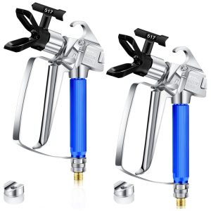 Pistolas de Pintura Airless 3600 PSI Alta Pressão Pulverizador Airless com Bico 517 e Junta Giratória Acessórios para Bomba de PulverizaçãoFiada.