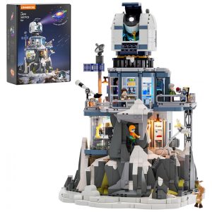 Kit de Montagem Observatório Alpino Lumibricks Branco com Projetor Galáxia 2437 Peças Versão Large