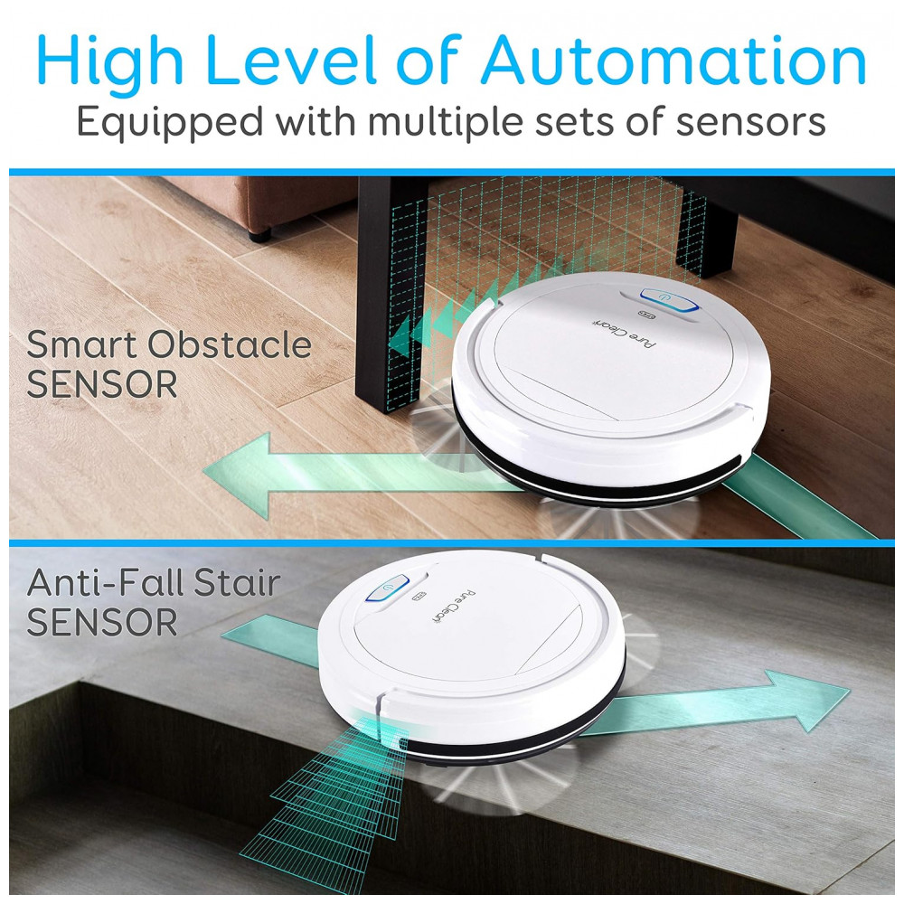 Aspirador de Pó Robô com Mapeamento Multinível 110V PURE CLEAN PUCRC25101B Branco - Imagem 5