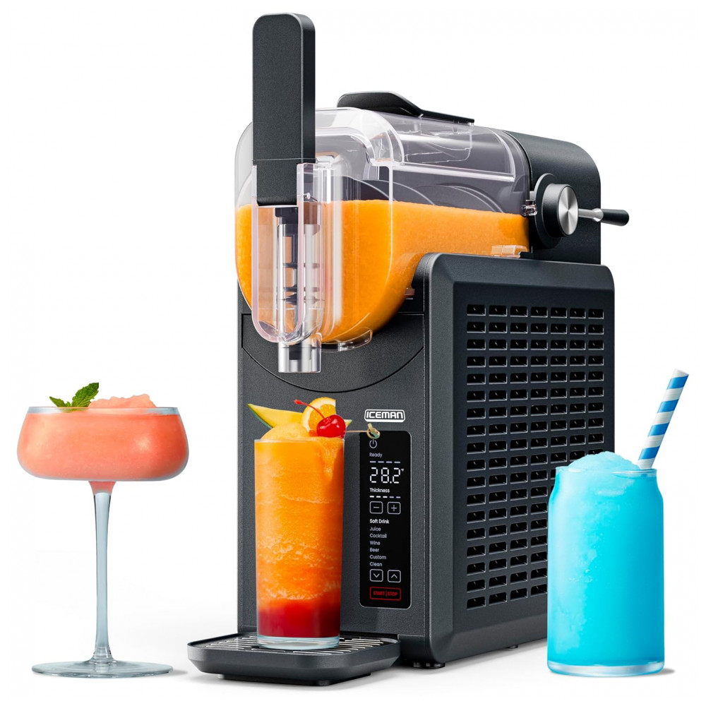 Máquina de Raspadinha Iceman SlushEase Fabricante de Bebidas Congeladas com 5 Opções Personalizadas Alavanca de Distribuição Fácil para Margaritas