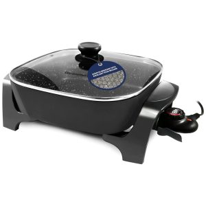 Panela Elétrica Antiaderente Profunda Elite Gourmet EG6201 30x30x8cm 71L - Resistente a Riscos Lavável Tampa de Vidro