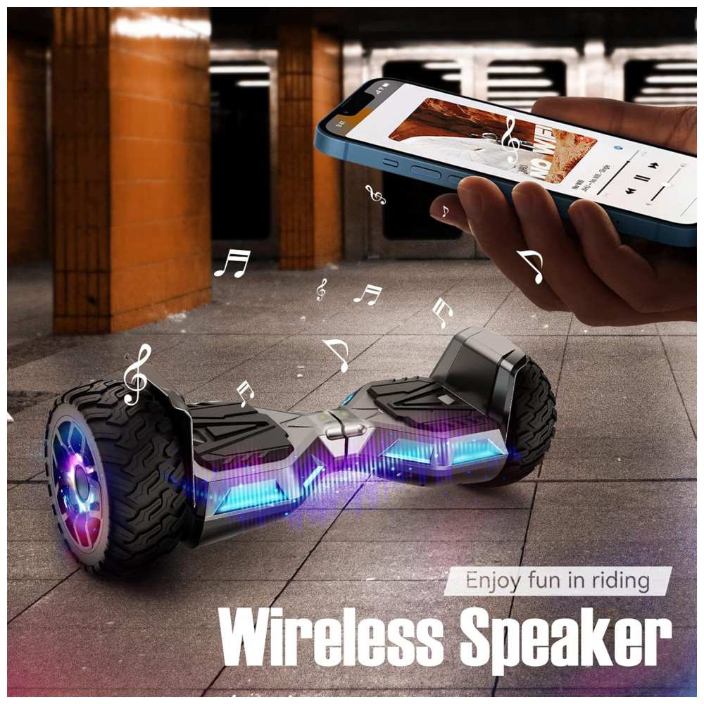Hoverboard LIEAGLE 6,5" Graffiti com Autoequilíbrio, Rodas LED e Bluetooth para Crianças e Adultos - Imagem 4