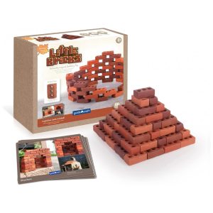 Conjunto de blocos de construção Guidecraft Little Bricks com 60 peças em miniatura e peso tátil para atividades de engenharia e modelagem