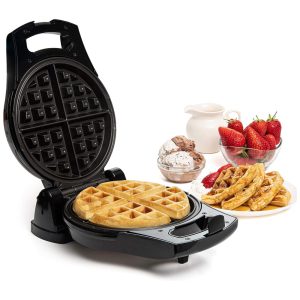 Moss Stone Máquina de Waffle Antiaderente Aço Inoxidável 110V Prata