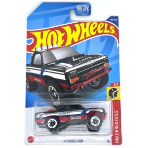 Caminhão Hot Wheels 87 Dodge D100 HW Daredevils 55 Preto 186250 Caça ao Tesouro - Edição Limitada