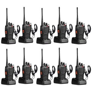 Rádio Comunicador Walkie Talkie Pxton para Adultos 16 Canais Alcance Longo Recarregáveis com Lanterna 10 Unidades