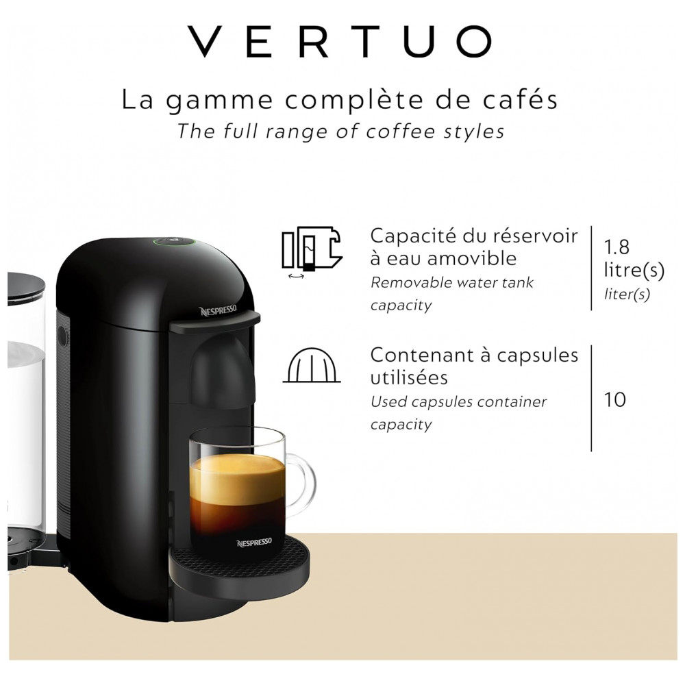 Máquina de Café e Espresso Nespresso Vertuo Plus by Breville - Preto Intenso - Imagem 5