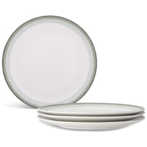 Conjunto de Pratos para Jantar com 4 Peças Formato Redondo e Material de Porcelana Noritake G037-406D Verde e Branco