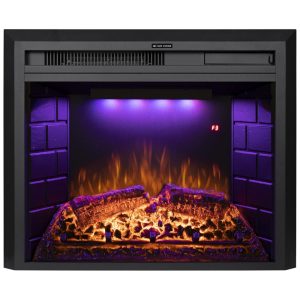 Lareira Elétrica de Embutir A53x64L com Proteção contra Superaquecimento e Chamas Ajustavel 110V 1500W Benrocks Preta