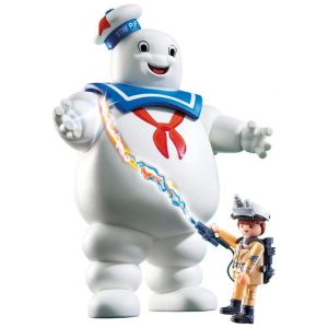 Boneco Playmobil Ghostbusters Stay Puft Marshmallow Man com figura articulada