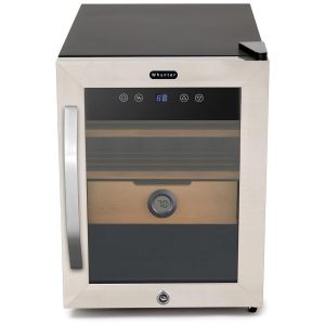 Umidor Elétrico para Charutos 250 Unidades com Prateleiras e Higrômetro 110 Volts Whynter CHC123DS Marrom e Preto