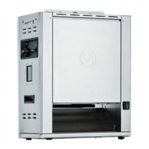 Torradeira de Contato Vertical Prince Castle Prata com Esteira de Silicone e Aquecimento Auxiliar série Optimum CTDE‑SAX 208/240V