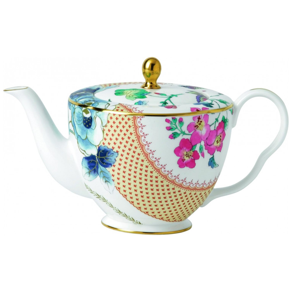 ECTQ09U28UB00B_0.jpg - Bule de Chá 1L com Designs Florais Vintage e Material de Porcelana Fina, Wedgwood, Colorido
