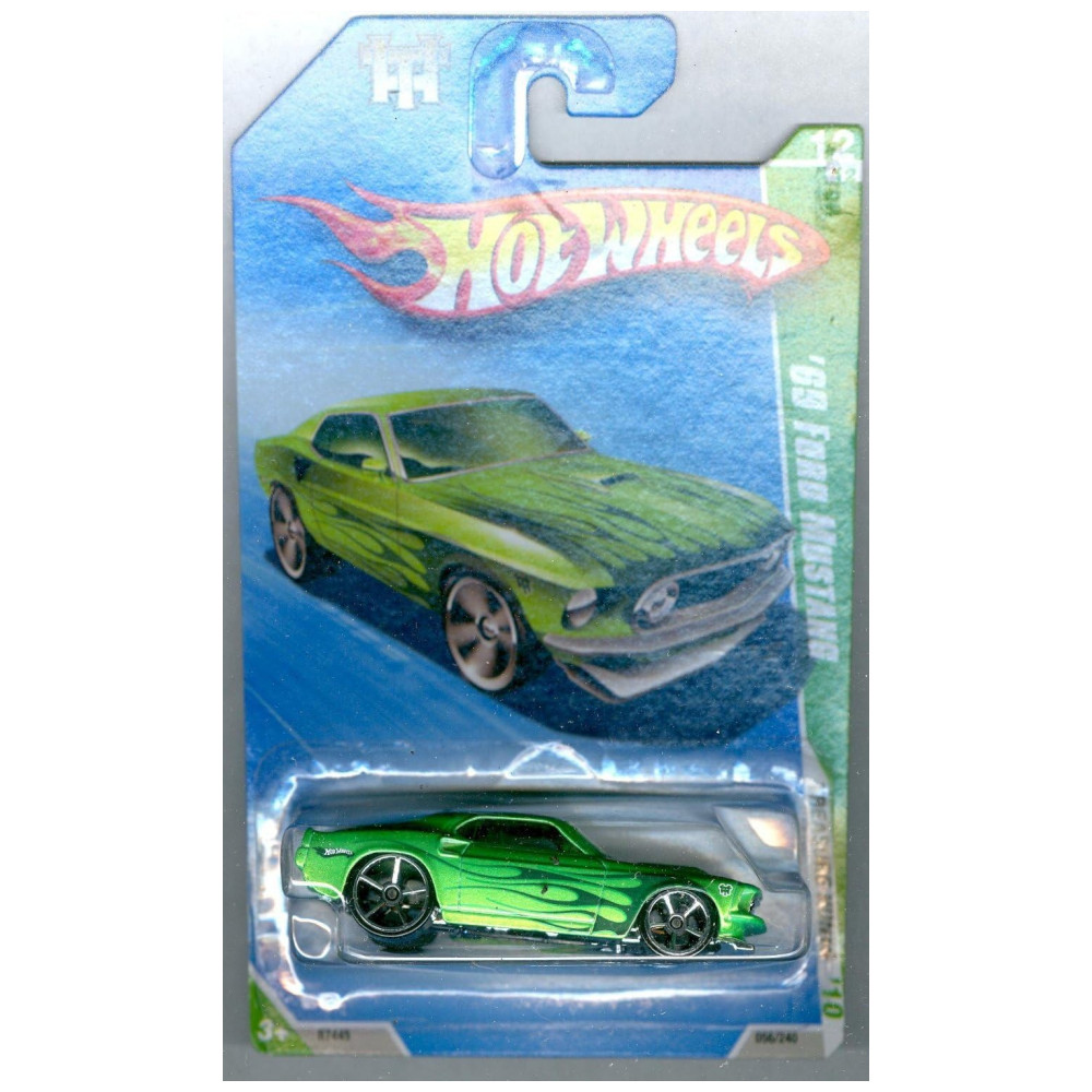 ECTQ0N2RP4400B_0-1.jpg - Carrinho de Metal Hot Wheels Treasure Hunt - Modelo Ford Mustang 69 Verde