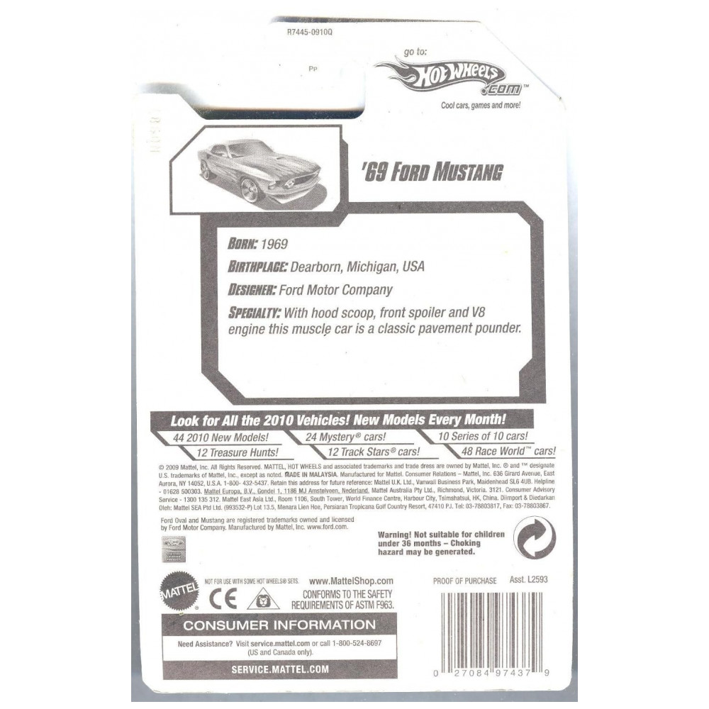 ECTQ0N2RP4400B_2-1.jpg - Carrinho de Metal Hot Wheels Treasure Hunt - Modelo Ford Mustang 69 Verde