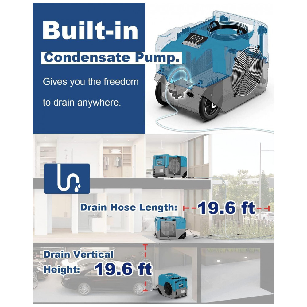 ECTQ11WQRW9F0B_1-1.jpg - Desumidificador Comercial ALORAIR 124 litros LGR com Bomba, Até 278 m2, Design Portátil com Rodas para Casa Inteira, Porão, Armazém,