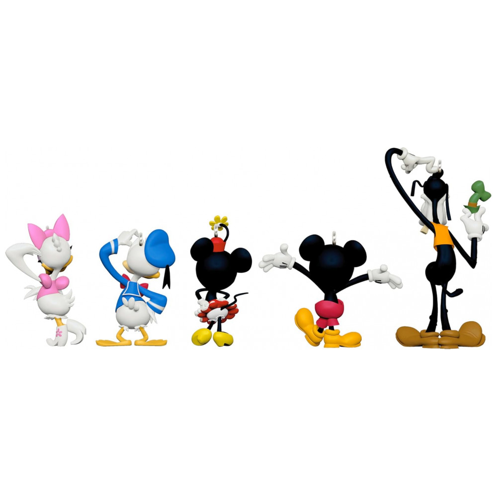 ECTQ11ZLH9XC0B_1-1.jpg - Conjunto de 5 Enfeites de Natal Hallmark Keepsake Disney Mickey and Friends Forever Friends, Plástico Vários Tamanhos