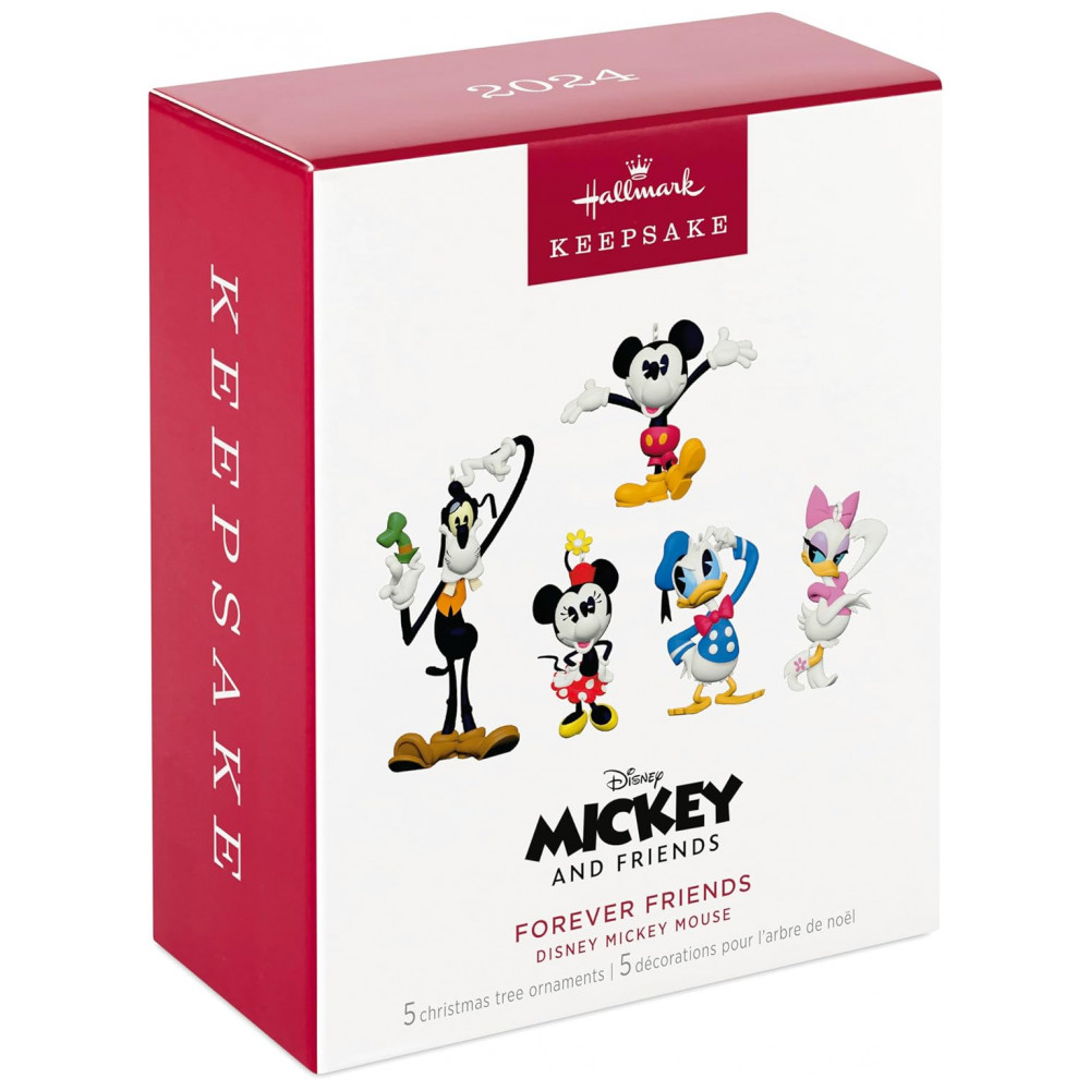 ECTQ11ZLH9XC0B_2-1.jpg - Conjunto de 5 Enfeites de Natal Hallmark Keepsake Disney Mickey and Friends Forever Friends, Plástico Vários Tamanhos