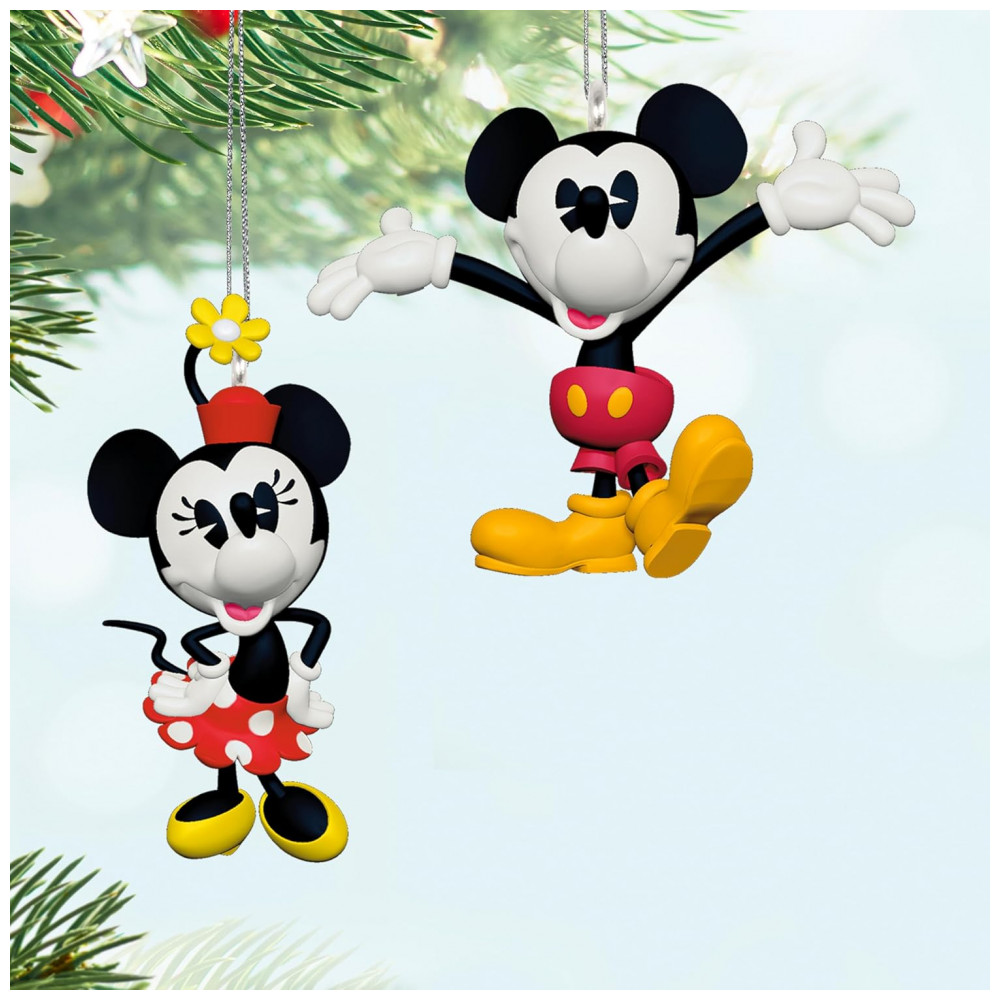 ECTQ11ZLH9XC0B_5-1.jpg - Conjunto de 5 Enfeites de Natal Hallmark Keepsake Disney Mickey and Friends Forever Friends, Plástico Vários Tamanhos