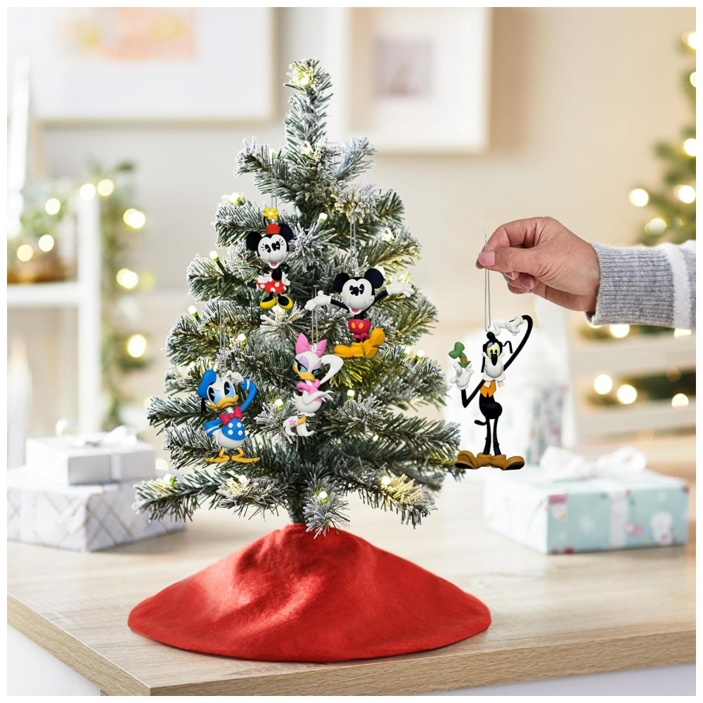 ECTQ11ZLH9XC0B_7-1.jpg - Conjunto de 5 Enfeites de Natal Hallmark Keepsake Disney Mickey and Friends Forever Friends, Plástico Vários Tamanhos