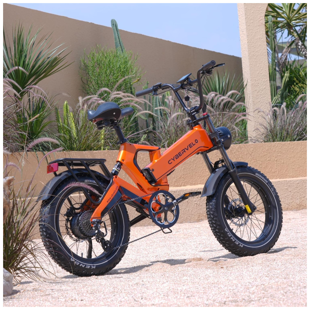 Bicicleta Elétrica Dobrável Cybervelo de 1000W de Pico para Adultos, 35MPH 160KM, Bateria Removível de 48V 25Ah, Pneu Gordo de 20" x 4.0, E-Bike de Mo - Imagem 7