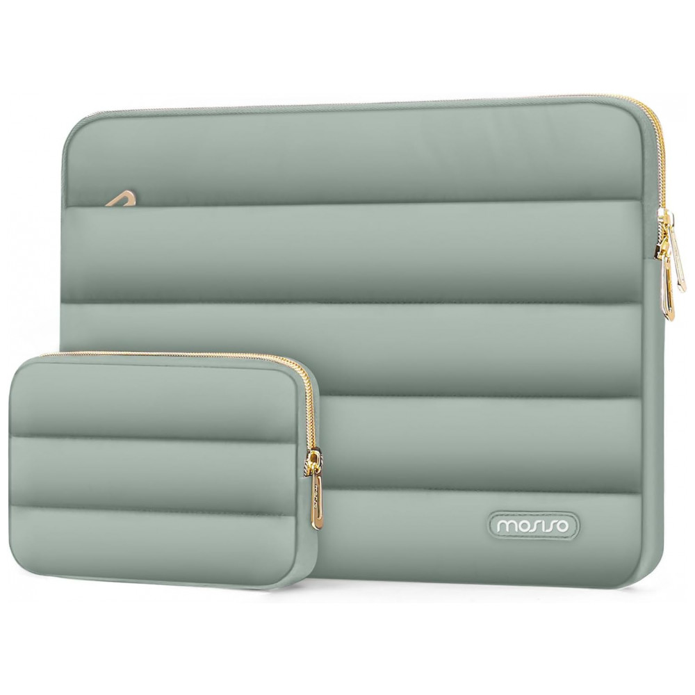 MOSISO Sleeve 15-16" para Laptop com Bolsa Pequena, Verde, Compatível com MacBook Pro, HP, Dell, Lenovo e ASUS